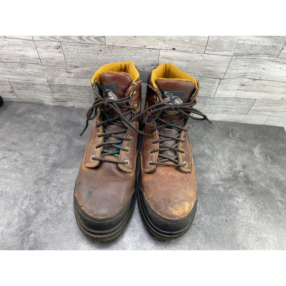 Georgia Zero Drag 6in Safety Boots Mens 13M Brown Leather Steel Toe Work Hi